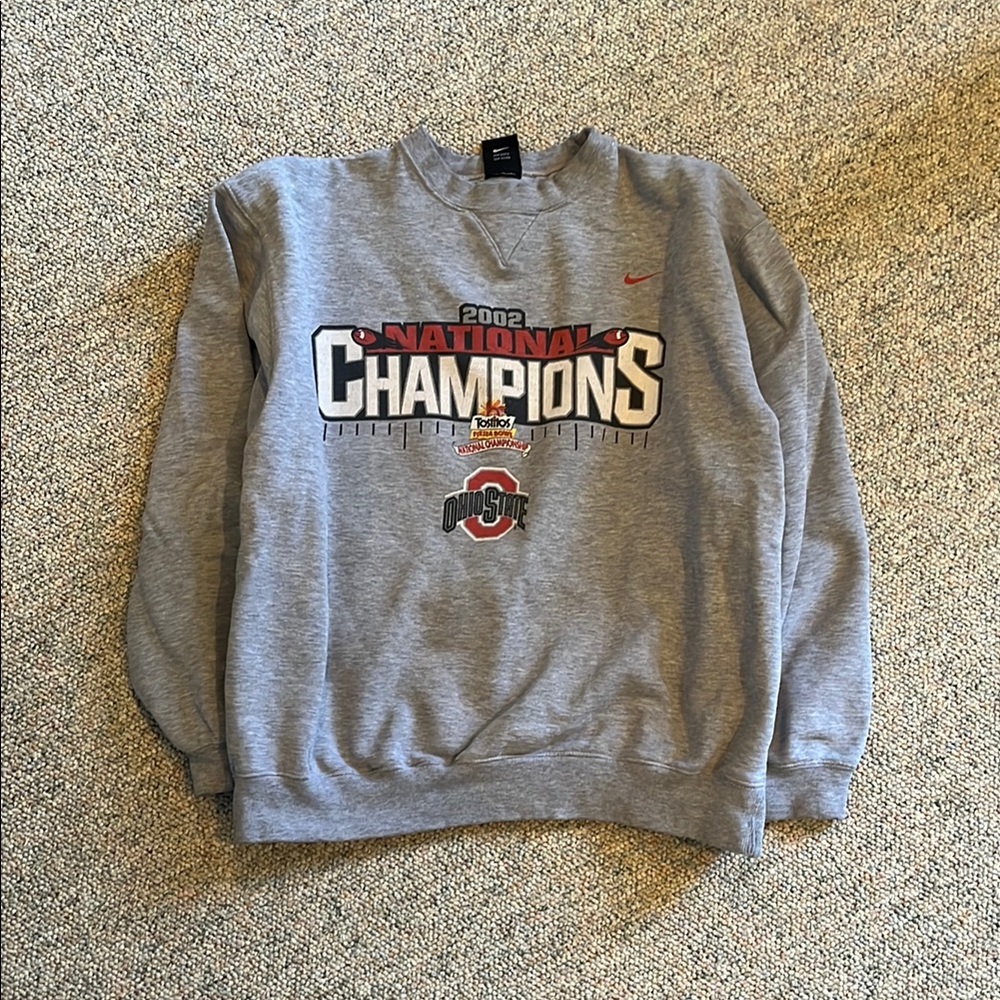 Nike Gray National Champions Sweater